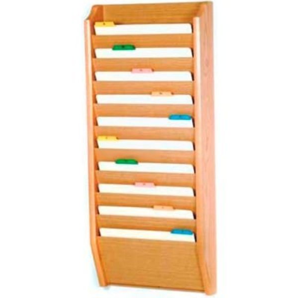 Wooden Mallet Wooden Mallet 10 Pocket Legal Size File Holder, Light Oak CH17-10LO